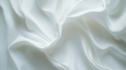 Obraz premium Soft White Fabric Texture Draped Elegantly in Natural Light