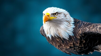 Obraz premium Majestic Bald Eagle Close up Wildlife Bird of Prey American Symbol Nature Photography