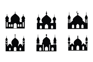 set of mosque vector illustration  