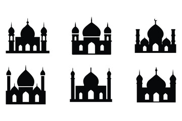 set of mosque vector illustration  
