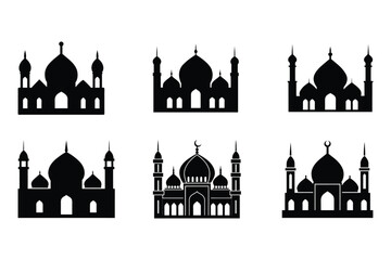 set of mosque vector illustration  