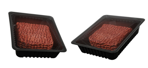 Ground beef isolated on white