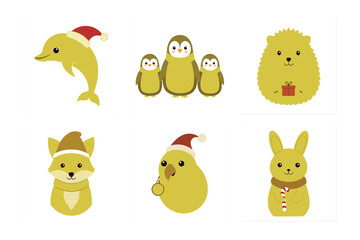 Naklejka premium set of easter eggs