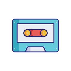 Obraz premium Cassette vector icon