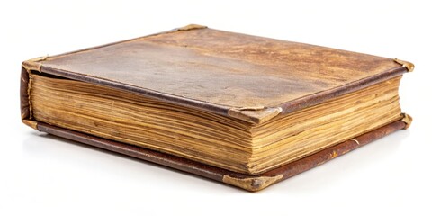 Old vintage book isolated on white background, vintage, book, antique, old, isolated, classic, literature, library, retro