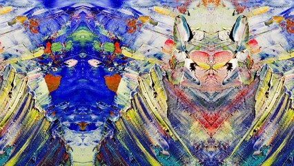 Abstract art background . Hand painting artwork on canvas .