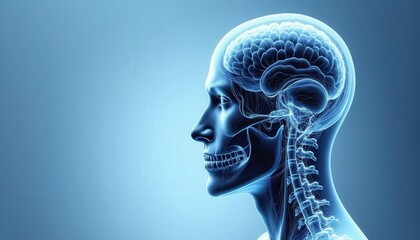 Human Head and Brain Anatomy: 3D Model
