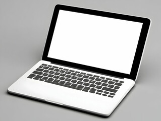 White Laptop 3D Render