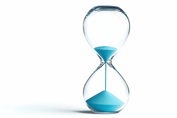 3D Hourglass Illustration Time Sand Blue