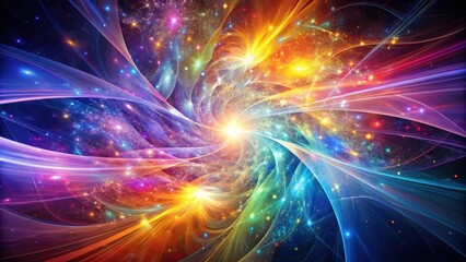 Obraz premium Fractal realms of light and color in motion , fractal, light, color, motion, abstract, vibrant, dynamic, kaleidoscope