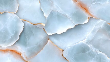 Fototapeta premium Luxurious Light Blue Marble Texture with Gold Veins Elegant Background Design