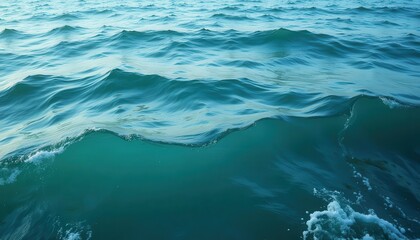 Fototapeta premium Ocean Waves: Teal Water Texture 