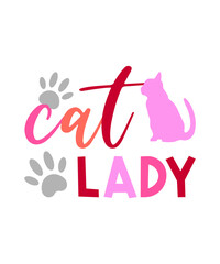 Obraz premium cat lover best quotes typography illustration t-shirt design