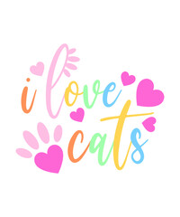 cat lover best quotes typography illustration t-shirt design