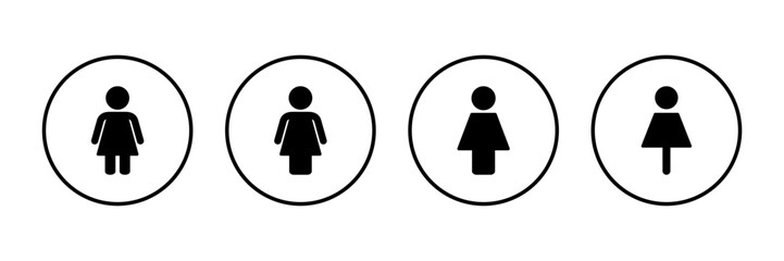 Female icon vector isolated on white background. woman icon vector