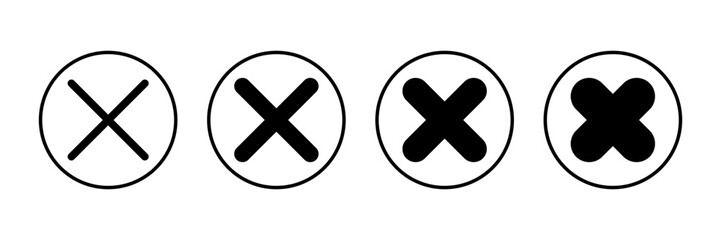 Close icon vector isolated on white background. Delete icon. remove, cancel, exit symbol