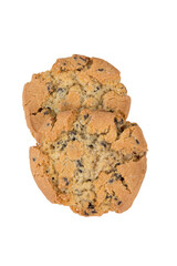 cookies chocolate homemade pastry biscuits on white isolated png background