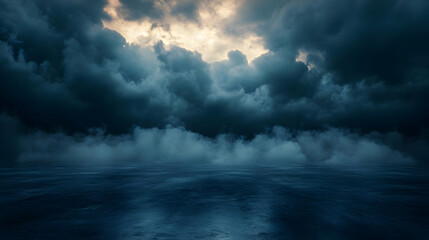 Obraz premium Dark Stormy Cloudscape, 3D Background Illustration