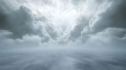 Fototapeta premium Dramatic 3D Cloudscape Background Illustration
