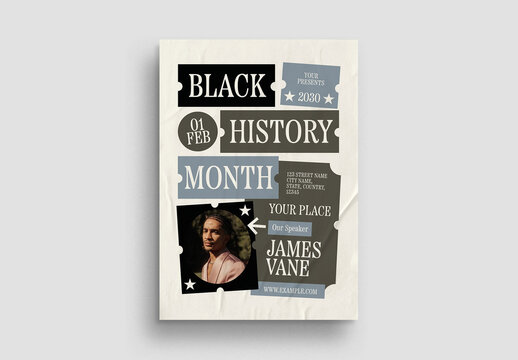 Beige Scrapbooking Black History Month Flyer Layout