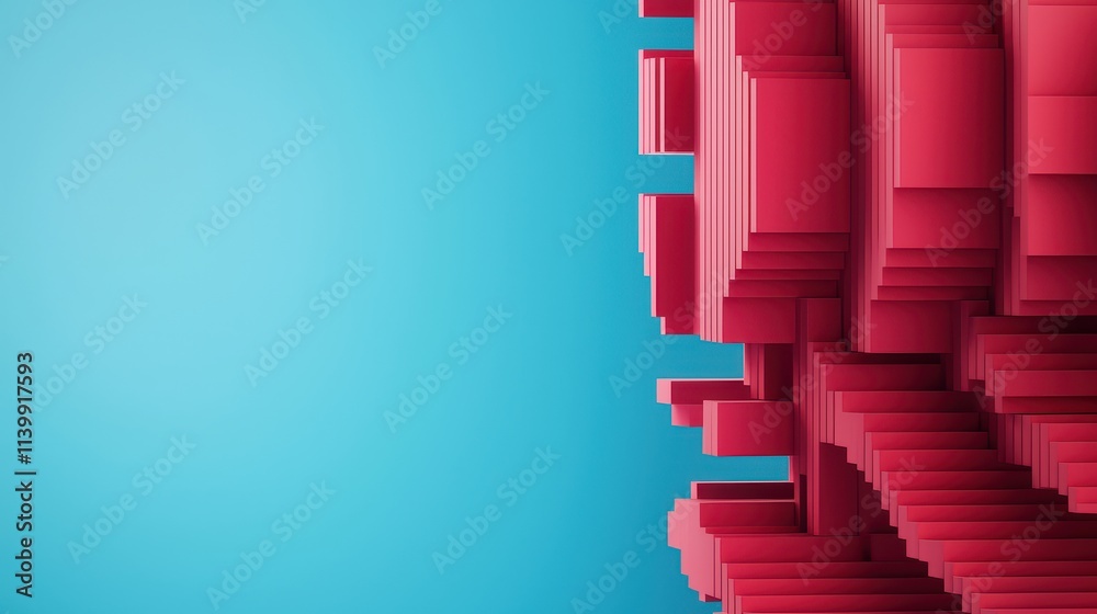 Poster sound loud 3d rendering concept, 3d representation of loud decibels visualized as shockwaves with ab