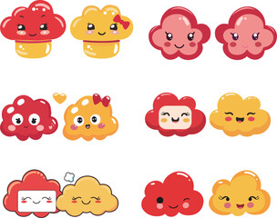 Cute Cloud Characters