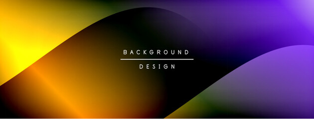 Bright rainbow style color gradient with curve round shape line background. Vector Illustration For Wallpaper, Banner, Illustration, landing page