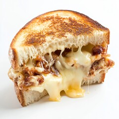 Grilled Cheese Sandwich with Gooey Cheese Pull