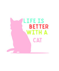 Cat Quote typography T shirt design