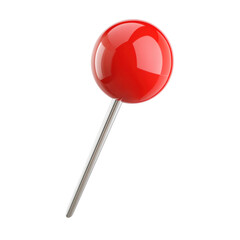 Glossy red lollipop on a stick