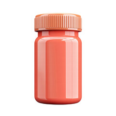 Bright coral bottle with a textured orange cap
