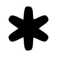 Hand drawn Christmas snowflake. Xmas snowflake isolated on a white background. Vector illustration