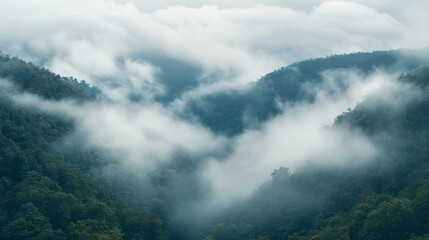 The sea of clouds in mountainous areas