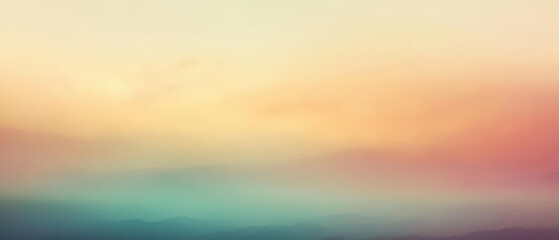 Fototapeta premium A beautiful, colorful sky with mountains in the background