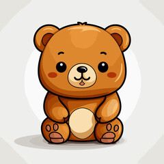 Bear cute vector illustration