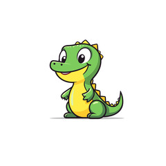 Alligator cute vector illustration