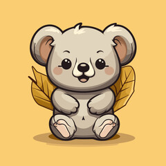 Koala cute vector illustration