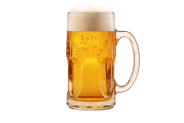 Beer glasses on transparent background. Beer themes. Bar. Pub. Beer sale. Alcohol sale. PNG cutout. Image for graphic designer. Image for flyers.