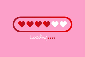 Loading screen on monitor technology concept design.
