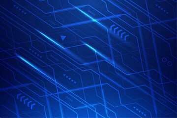 Abstract futuristic circuit board Illustration, Circuit board with various technology elements. Circuit board pattern for technology background. Vector illustration
