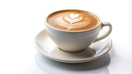 Hot cappuccino coffee cup isolated on white background, cappuccino, coffee, cup, hot, drink, isolated, white background