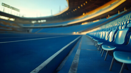 Empty Stadium Seats Illustration