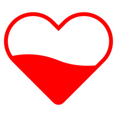 Heart with a Red Wave: A Symbol of Love, Passion, and Energy