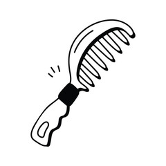 Icon of a comb, ideal for hairstyling and salon purposes