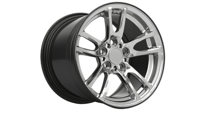 Obraz premium Aluminum wheels, isolated on transparent background