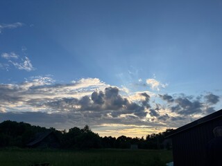 sunset in the garden 