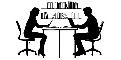 A person assists in a local language class as a volunteer instructor, Vector Graphic