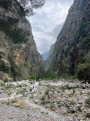 hiking in the mountains