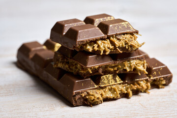 Dubai chocolate closeup