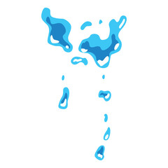 A sprite sheet, a water trap, a splash for a game or a cartoon